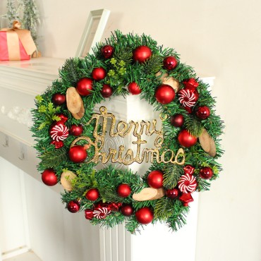 Christmas candy, wreath, door hanging, DIY display window scene decoration, wreath, holiday, Christmas ball, rattan decoration