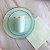 Mint Green Hot Gold Round Flat Plate 