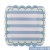 8 9-inch 23cm fan-shaped edge square plates with green edges and blue stripes  + $0.10 