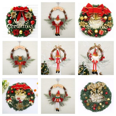 Christmas decorations, wreaths, wreaths, display windows, doors, hanging Teng strips, site layout, wholesale of Christmas wreaths