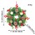 V3-4 Candlestick wreath with white pine and green leaves 