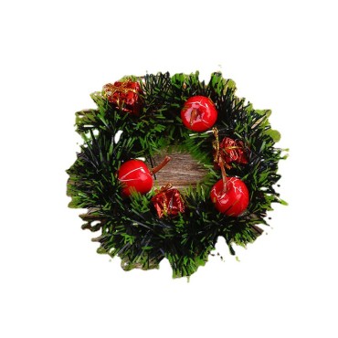 Christmas decorations 12cm Christmas wreath, rattan wreath, Christmas tree pendant mini wreath