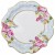 8 sets of 22cm irregular plates with blue grid edges and flowers  + $0.11 