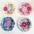 8 9-inch flower plates mixed in four colors, 2 for each color  + $0.44 