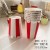 8 paper cups, 270ml, hot stamping with red stripes  + $0.83 