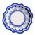 8 sets of 22cm irregular plates, dark blue blue blue and white porcelain  + $0.11 