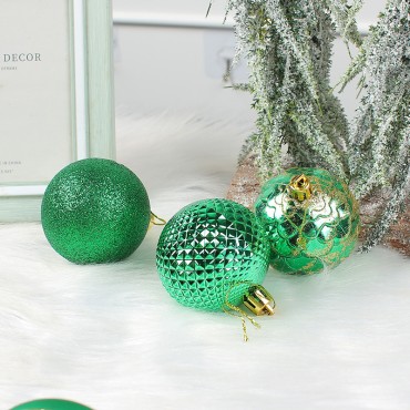 Christmas tree colored ball pendant, painted electroplated ball box, PVC Christmas ball, Christmas gift decoration