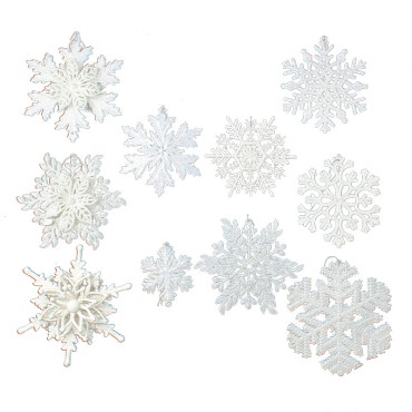 Christmas snowflake pendant plastic white snowflake string display window Christmas tree snowflake party venue pendant