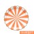 8 7-inch 18cm paper trays with golden orange stripes  + $0.88 