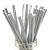 25 hot silver straws 