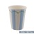 8 double-layer paper cups 270ml with green edges and blue stripes 