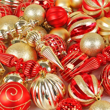 Christmas decorations, colored balls, mixed decorations, Christmas ball decorations, hanging balls, shopping malls, Christmas trees, electroplated ball decorations