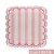 8 9-inch 23cm fan-shaped edge square plates with red edges and pink stripes  + $0.10 