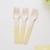 8 wooden forks monochromatic yellow  + $0.39 