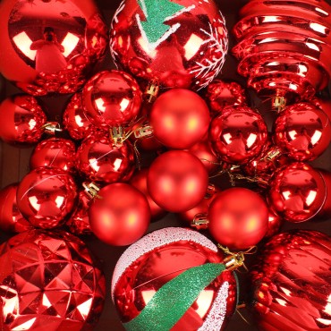 Christmas Decorative Ball Set DIY Colored Christmas Ball Christmas Tree Hanging Ball Decoration Electroplated Ball Hanging Parts