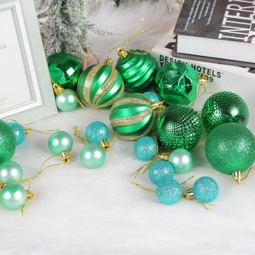 6cm barrel shaped electroplating painted Christmas ball plastic ball set Christmas ceiling decoration pendant