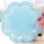 12 20.5cm blue lace petal paper trays 