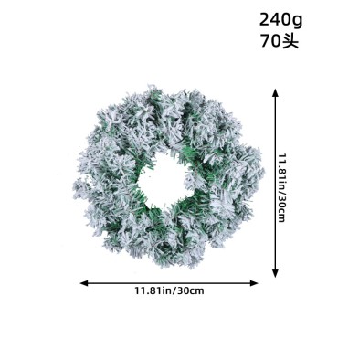 Wholesale of Christmas wreaths for small, medium, and large sizes in 2023, new PVC rattan circle shopping mall display windows, Christmas decoration pendants