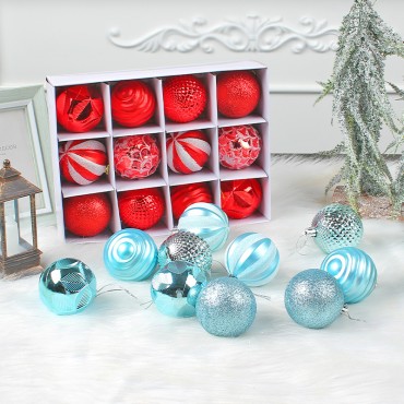 Christmas tree colored ball pendant, painted electroplated ball box, PVC Christmas ball, Christmas gift decoration