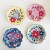 8 7-inch flower plates mixed in four colors, 2 for each color  + $0.09 