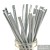 25 paper straws with 19.7cm hot silver diagonal stripes, 