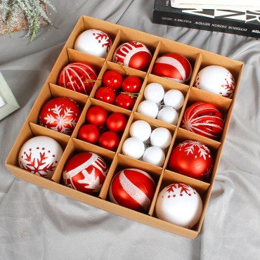 Christmas Decorative Ball Gift Box Set with Creative Painted Christmas Ball Party Christmas Tree Hanging Ball Pendant