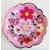 8 9-inch 23cm paper trays with pink flowers  + $0.44 