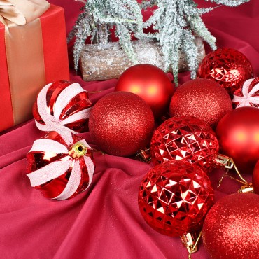 Christmas Decorative Hanging Ball 6cm Colored Christmas Ball Christmas Tree Hanging Set Electroplated Ball Gift Box