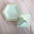 Mint green gilded hexagonal shape 