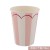 8 double-layer paper cups 270ml with red edge and pink stripes 