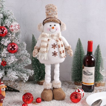 Wholesale of Christmas snowman telescopic dolls by manufacturers, new knitted elk dolls, holiday window display, scene decoration, and ornaments