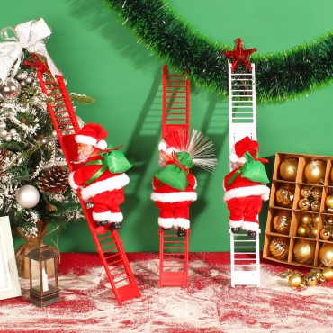 Creative electric ladder Santa Claus toy Christmas gift mall holiday decoration supplies