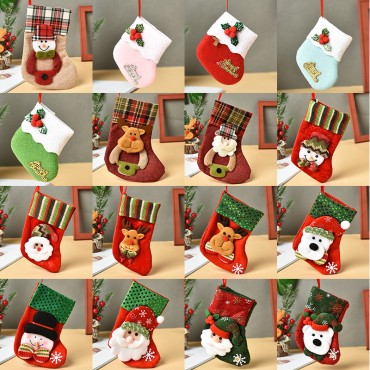 Christmas decoration, multiple Christmas socks, Christmas candy socks, Christmas tree ornaments, gift bags, Christmas socks wholesale