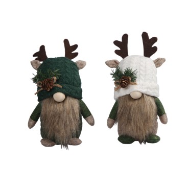 Cute Deer Horn Knitted Doll Window Decoration Festival Forest Faceless Elderly Table Decoration