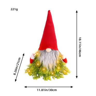 Luminous Christmas Tree Decoration 2023 Amazon High Hat Faceless Elderly Doll Desktop Decoration Decoration Decoration