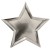 8 five pointed star paper plates with single color silver hot stamping 