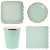 8-person set of four piece hot stamping set (7-inch disc, 9-inch square disc, paper cup, tissue) mint green  + $4.72 