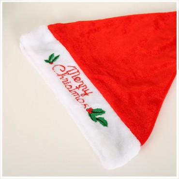 New Golden Velvet Thickened Embroidered Christmas Hat Adult Santa Claus Hat Elk Festival Dressing Gift Wholesale