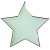 8 five pointed star paper plates with mint green perm gold edges 