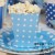 12 popcorn boxes with light blue dots  + $0.44 