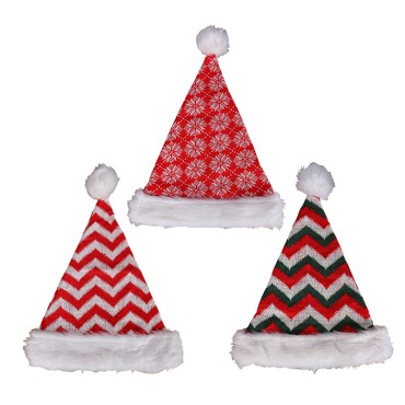 Christmas plush hat Santa Claus hat holiday decoration new knitted yarn Christmas hat