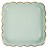 8 9-inch 23cm hot stamping paper square plates with mint green color  + $1.10 