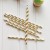 25 gold-plated diagonal striped straws 