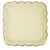 8 9-inch 23cm hot stamping square plates in light yellow color  + $1.10 