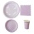 Purple solid color paper tray and cup set of four  + $4.06 