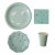 Mint Green Star Paper Plate and Cup Set of Four  + $4.06 