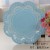 12 8-inch 20.5cm paper trays with lace petals in blue  + $0.83 