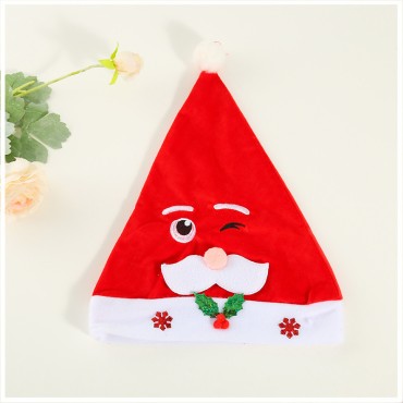 Adult and children's thickened Christmas hats, Santa Claus cartoon hats, parent-child Christmas hats, holiday decoration gifts