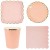 8-person set of four piece hot stamping set (7-inch disc, 9-inch square disc, paper cup, tissue) shy powder  + $4.72 