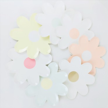 disposable daisy paper plate theme party children's decorations birthday party decoration scene decoration